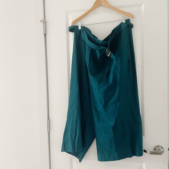 NWT J. Jill Jenna Linen Belted Crop Pants Pacific Blue 4X - Picture 5 of 11